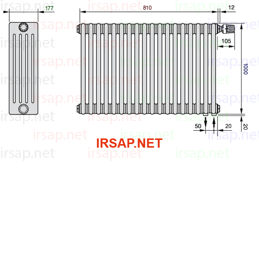 Радиатор IRSAP Tesi 51000/18 T25 CL 01